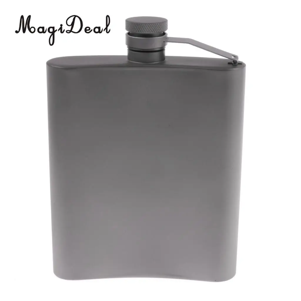 MagiDeal Titanium Hip Flask Pocket Liquor Bottle for Outdoor Camping Hiking Backpacking