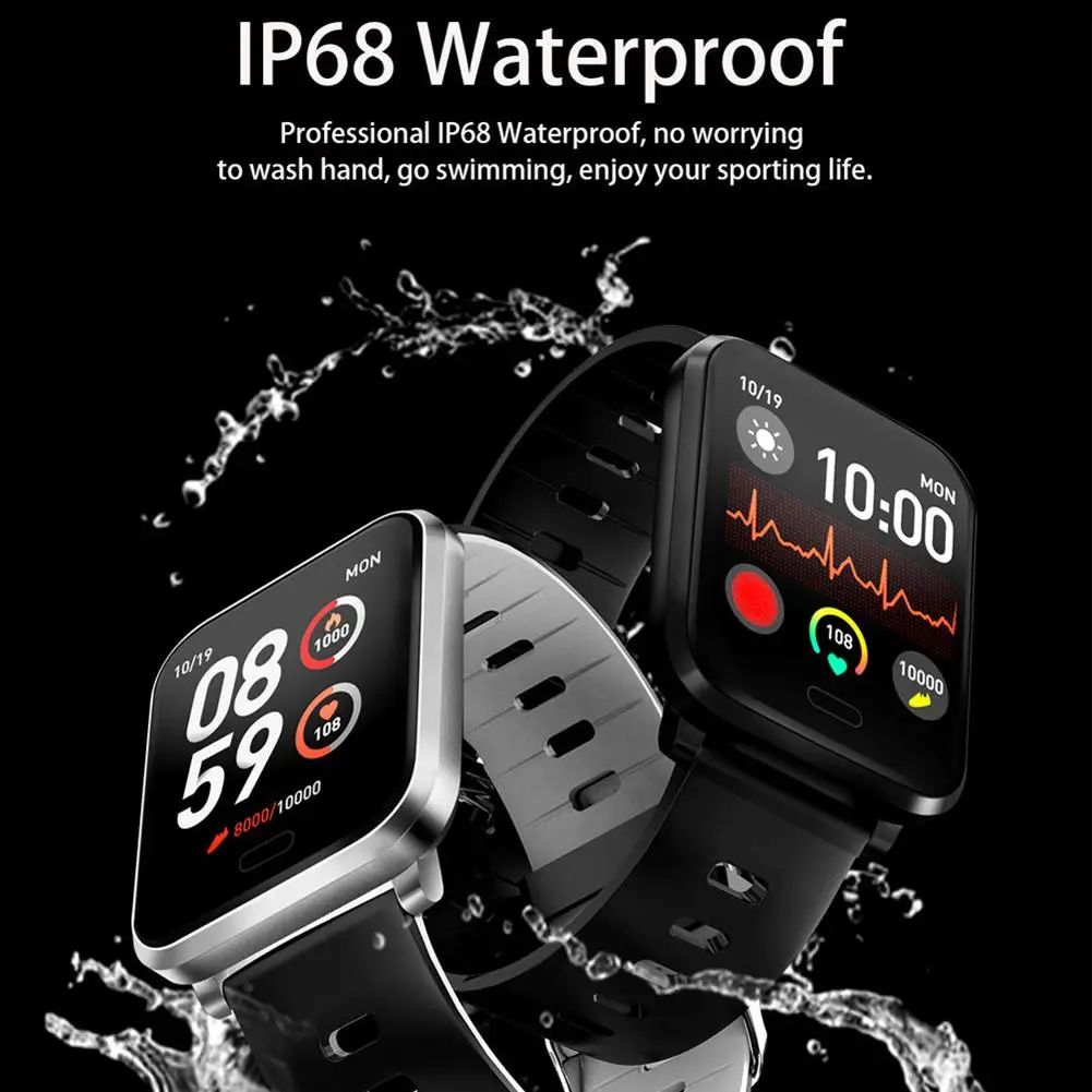 Touch Screen Smart Watch Waterproof Wristwatch Smart Bracelet Heart Rate Monitor Message Reminder for Cell Phones