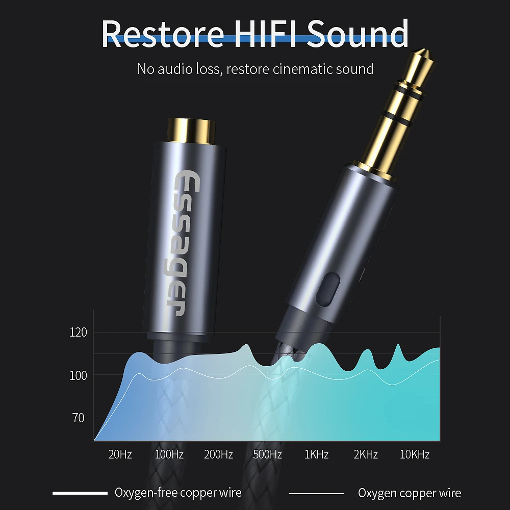 Essager kopfhörer verlängerung kabel buchse 3,5mm audio aux kabel 3,5mm splitter lautsprecher verlängerung kabel für kopfhörer adapter