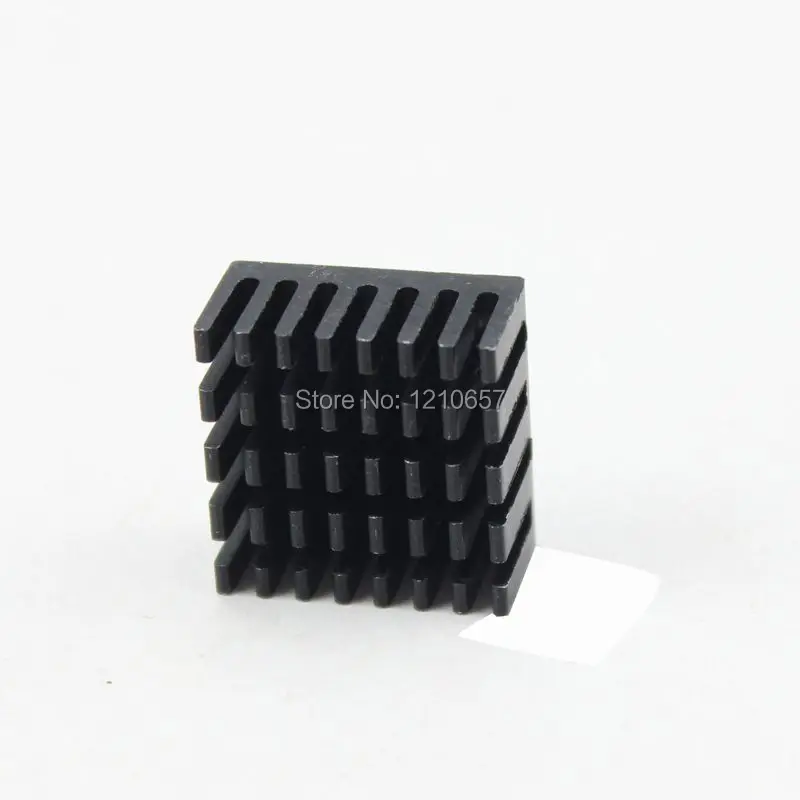 Imagem -03 - Alumínio Dissipador de Calor ic Led Dissipadores de Calor Refrigerador por Atacado 100 Peças Lote 20 mm x 20 mm x 10 mm Preto