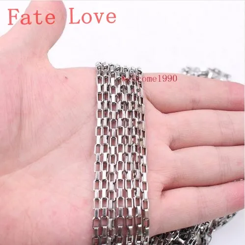 

Fate Love in bulk 3 meter wholesale 2.5mm 3mm fashion long Box chain Stainless Steel Jewelry Finding Chain Marking DIY Necklace