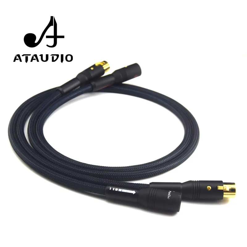 ATAUDIO posrebrzany kabel XLR Hi-end G5 Hifi 2 XLR męski na 2 XLR kabel żeński