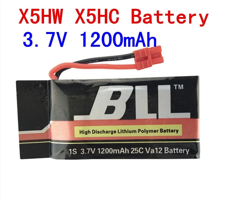 5PCS 3.7V 1200mah LiPo Battery +  1 points 5 conversion line  for SYMA X5HW X5HW RC Drone Quadcopter Spare Parts Set