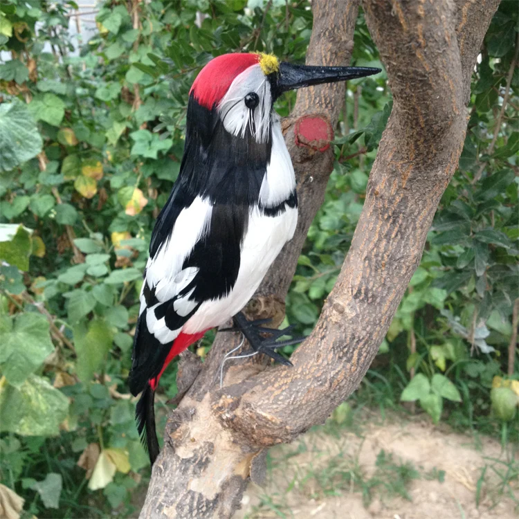 creative simulation woodpecker model foam&furs woodpecker bird doll gift about 30cm 1780