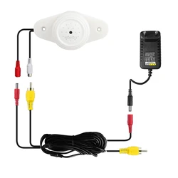 REDEAGLE-Som ajustável Pick Up Device, microfone CCTV com adaptador de alimentação, cabo RCA, 12V 1A, 5m, 10m