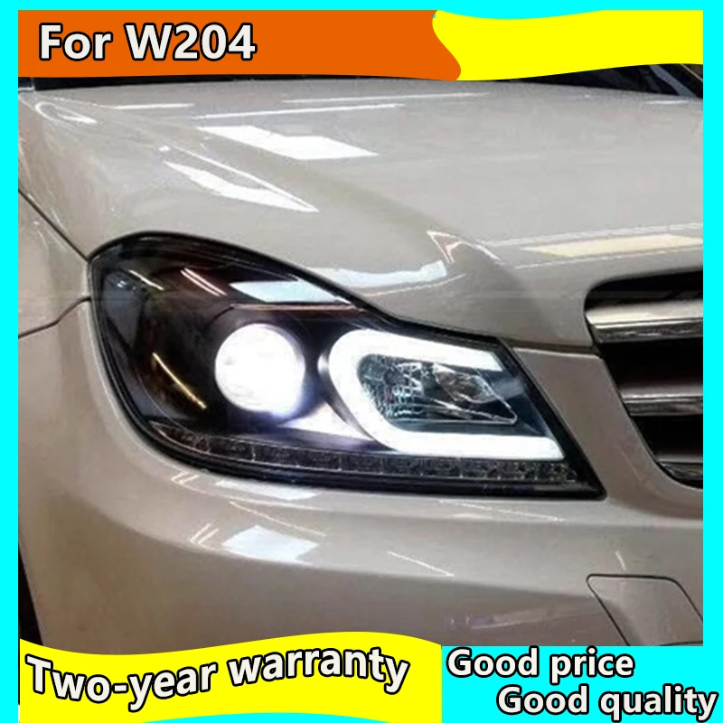 Car Styling Head Lamp for W204 LED Headlights 2011-2014 C200 C260 Headlight LED DRL Hid bi-xenon lens