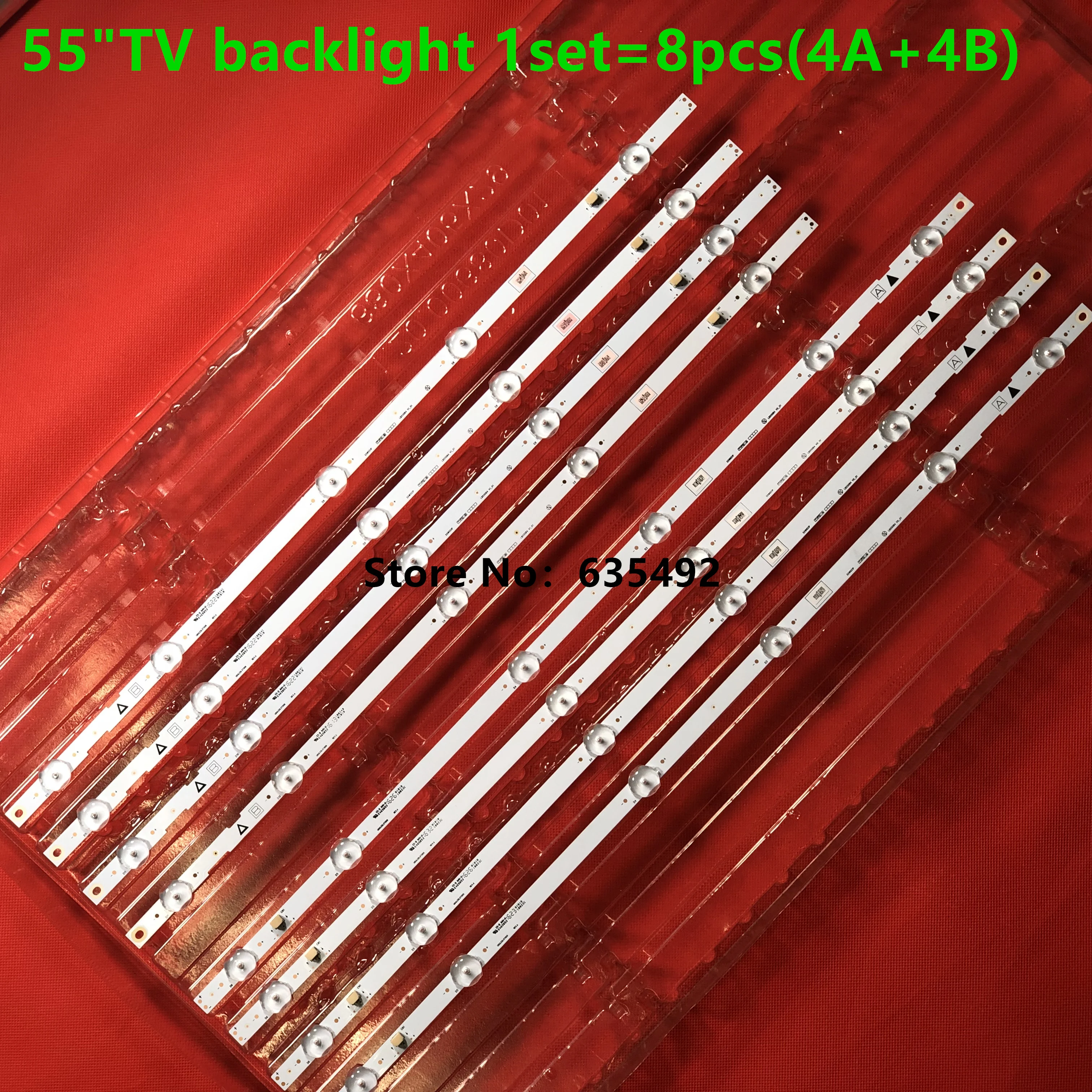 10Kit=80PCS LED Backlight Strip for 55PFL5601 55W5S1P 55W6S1P LB55084 UDULEDLXT006 UDULEDLXT005 UDULEDOGS059 UDULEDOGS60