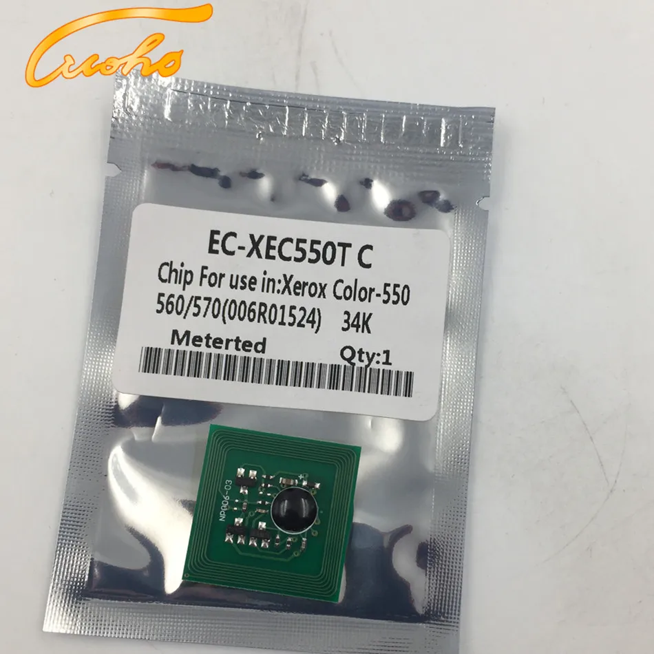 12 PCS DC550 toner chip for Xerox color 550 560 570 toner cartridge chip 006R01521 006R01522 006R01523 006R01524 toner chip