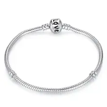 Silver Snake Charm Bracelet for Women #3