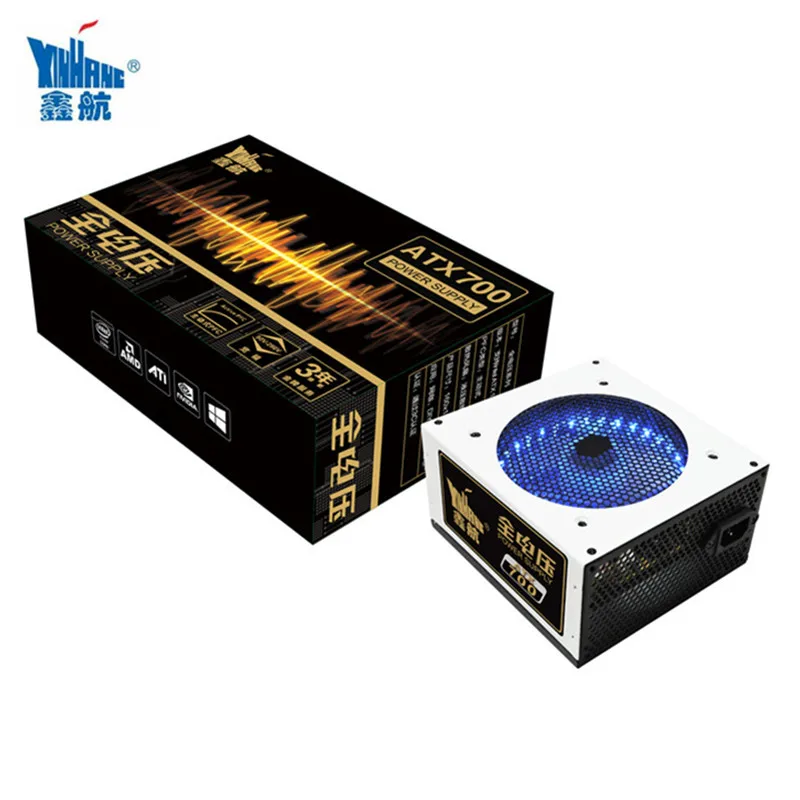 700 watt Computer Netzteil 700 watt NETZTEIL 12 v Desktop Netzteil 700 watt ATX Netzteil Für PC gaming Power mit Bunte LED Licht