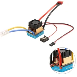 Rc 2-3 Lipo/6-9NiMH 60A regolatore di velocità a spazzola a doppia modalità regolatore ESC con ventola di raffreddamento per auto RC 1/10