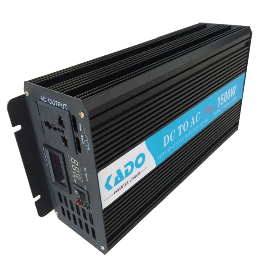 Car Power Inverter 1500W 24V DC to 220V AC Pure Sine Wave Solar Inverter Battery High Voltage Converter 12V/24V to 110/120V/220V