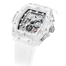 Transparent Plastic Watch Men Women #2