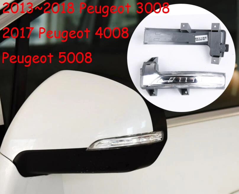 

2pcs set LED Mirror lamp car accessories 2013~2018 Peugeot3008,2017year 4008 5008 mirror light DRL daytime light