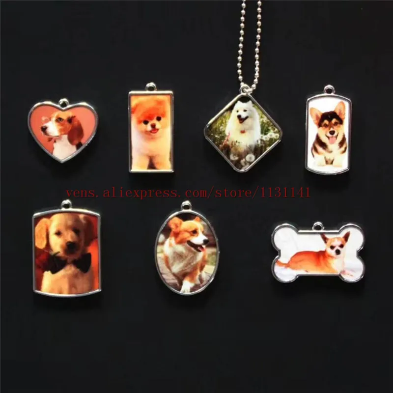 sublimation Dog Tag heart necklaces pendants hot transfer printing diy blank custom consumables 10pcs/lot 001 print two sides