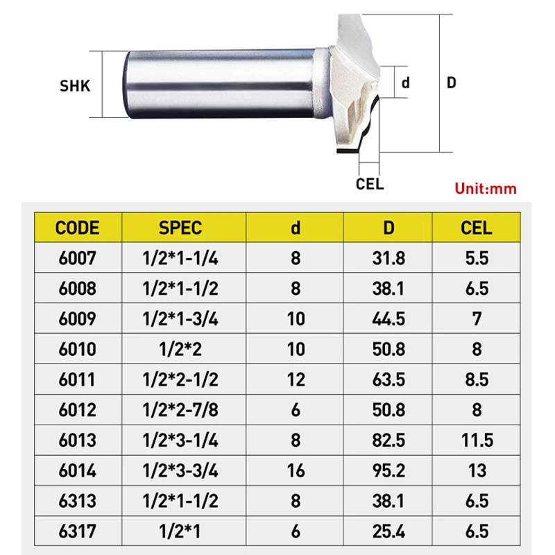1 PC 1/2 "Shank Trimmer Router Bits สําหรับไม้ทังสเตนคาร์ไบด์งานไม้แกะสลัก Endmill เครื่องมือสําหรับไม้ MDF