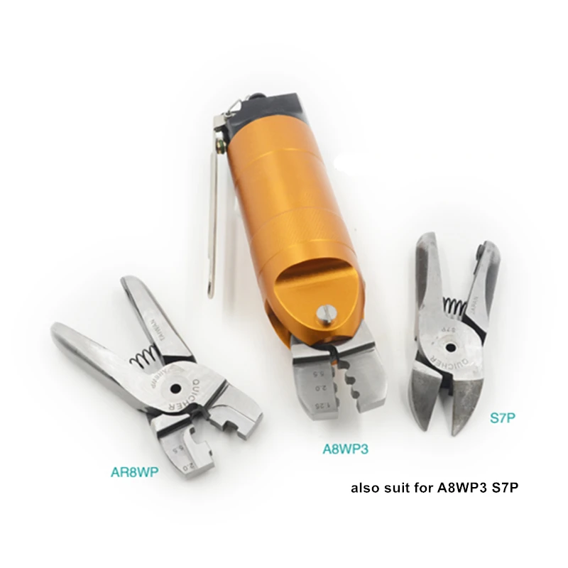 Imagem -03 - Ferramentas de Friso Pneumáticas ar Crimper Vento Braçadeira Alicates a 5.5 mm Pinças Fio Tampa Chupeta Terminal Isolamento