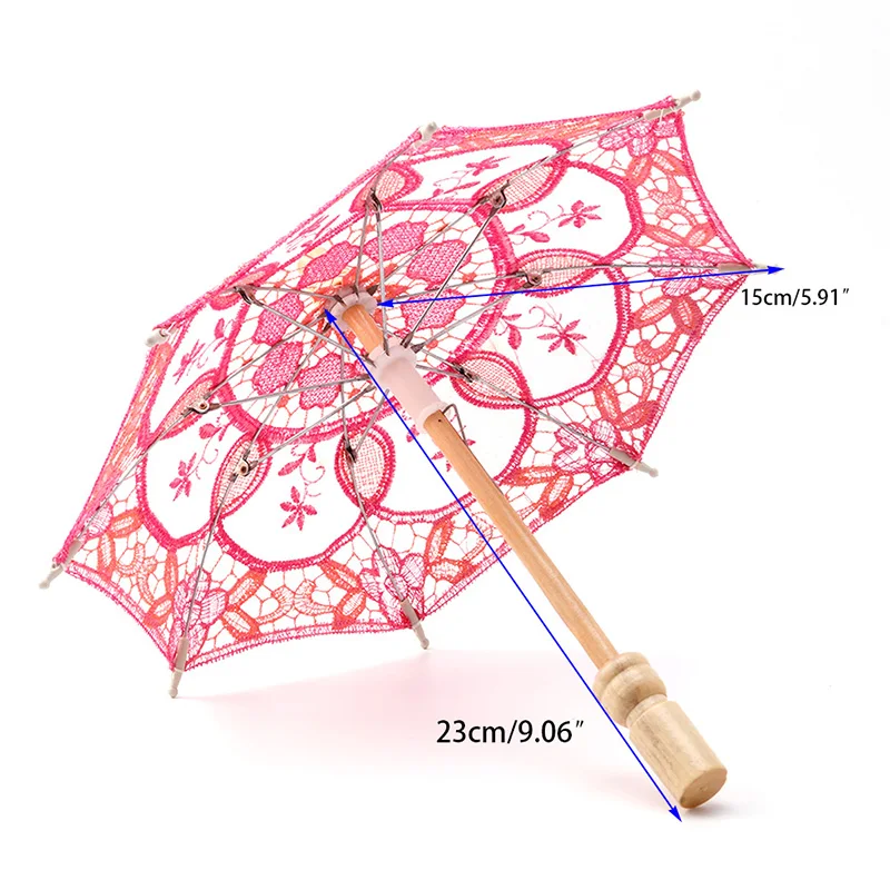 S-home New Arrival Embroidered Lace Parasol Umbrella For Bridal Wedding Party Decoration MAR14