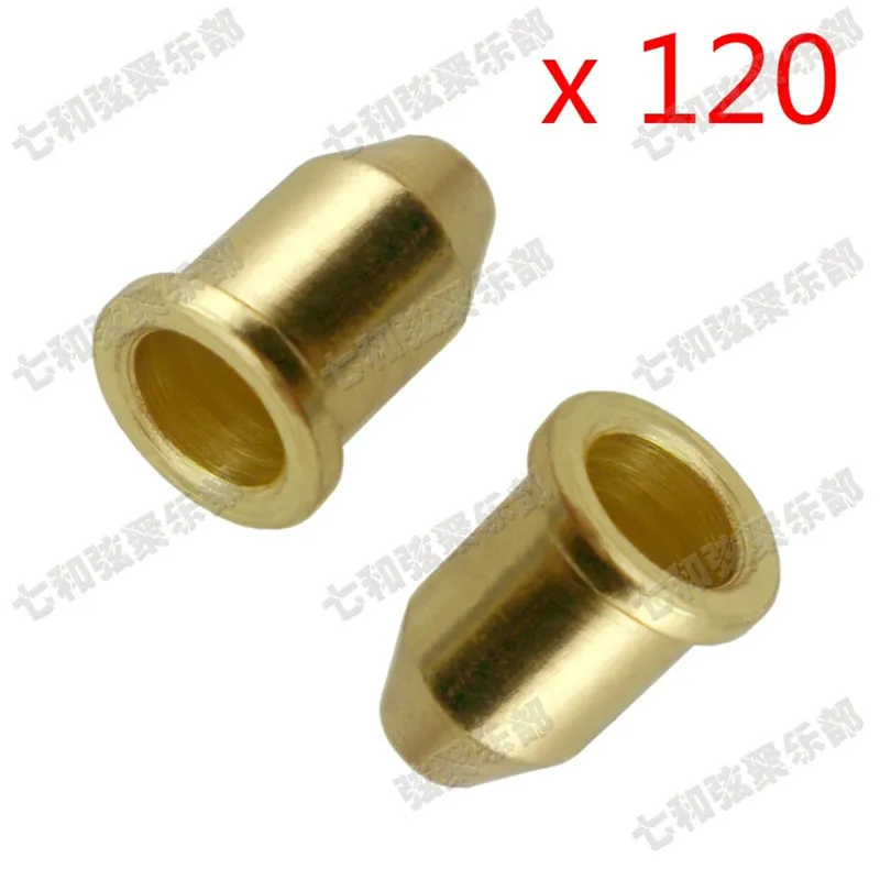 

120Pcs/Lot Gold Guitar String Mounting Ferrules Bushing Set For Electric Guitar Bridge String Retainer Guitar Accessories Parts