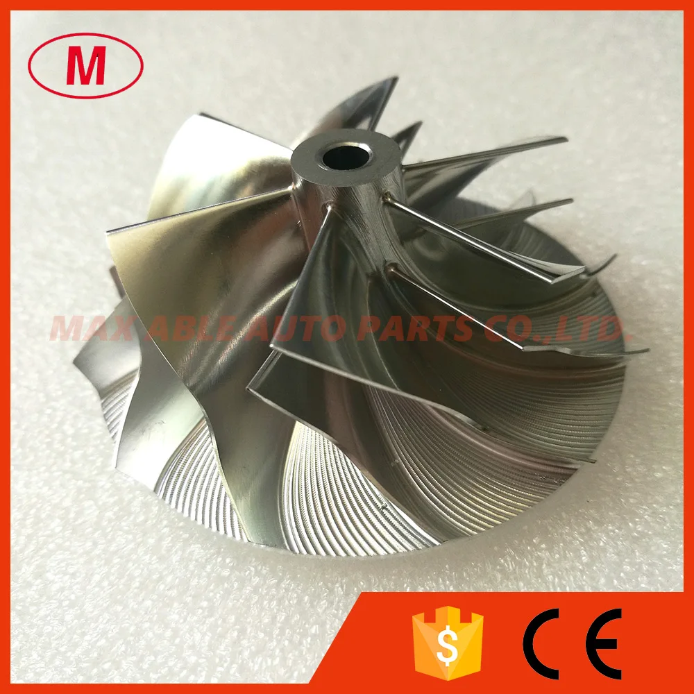 K04 High Preformance Turbocharger Aluminum 2618/Milling/Turbo Billet Compressor wheel 48.50/61.00mm 6+6 blades Forward Direction