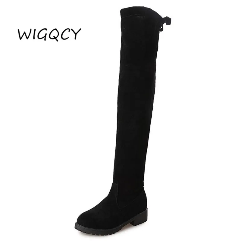 Were thin over the knee high boots women 2019 winter shoes woman Europe Canada plus Cotton long Party boots Casual ladies shoes