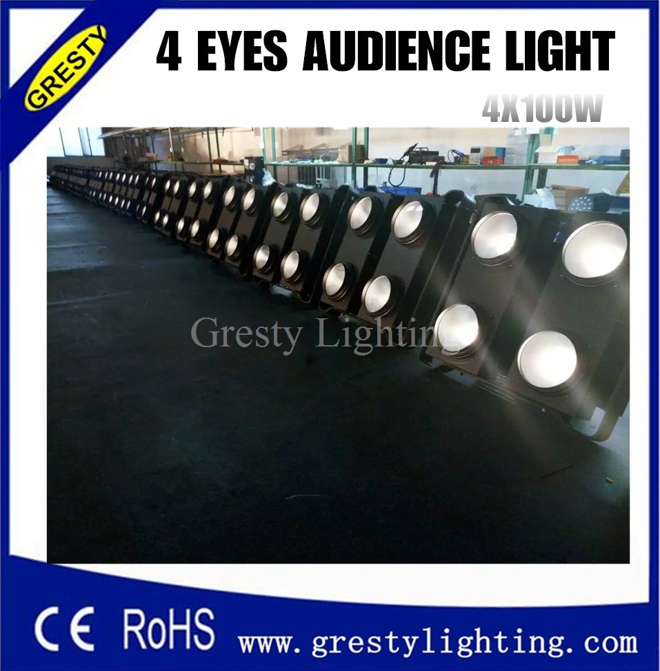 

Free shipping 4pcs/lot led audience light 400w cob blinder DMX512 2/6ch ww/wc cob audience blinder light