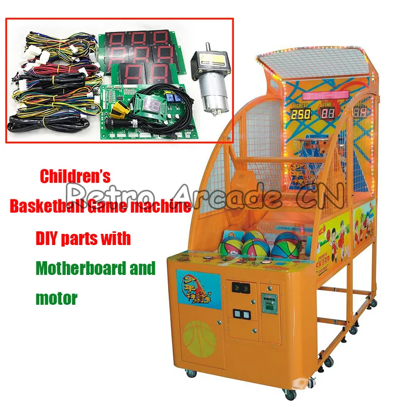 

Coin operated Basketball Game Kit parts with Motherboard and sensors for DIY Children Arcade shooting Ball Game cabinet machine