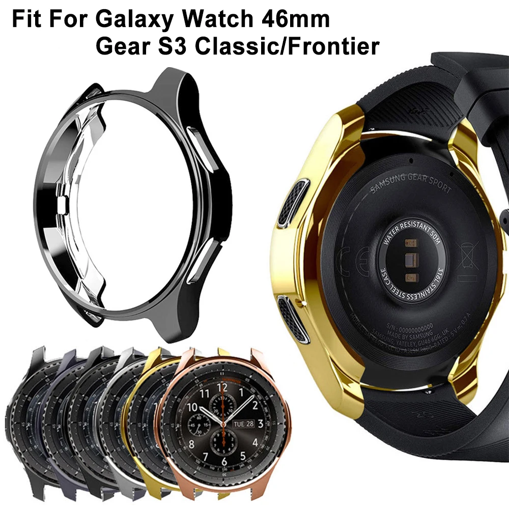 Smart Cover for Samsung Gear S3 Frontier/Galaxy Watch 46  Soft TPU Protection Silicone Full Case Protect