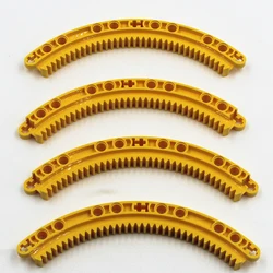 SSHLKBB Technical Parts 4PCS Technical CIRCLE GEAR RACK 11X11 compatible with MOC Building Blocks Lego 24121 for Kids Boys Toy