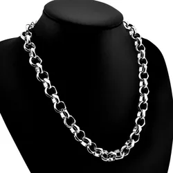 Men's Classic Design 925 Sterling Silver Necklace Punk Style Fashion Design 13.5mm51cm Size Chain Necklace Charm Fine Jewelry