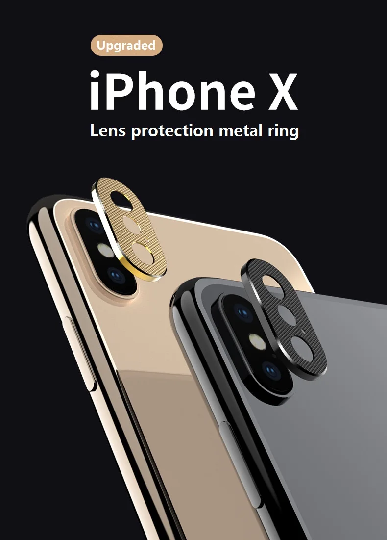 For iPhone X Ultra thin Aluminum Alloy Lens Cover Shutter Magnet Slider lens Camera Cover Phone Lens Privacy Sticker