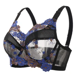 34 36 38 40 42 44 46 48 B C D E F G H Women Unlined Plus Big Size Underwire Ultra Thin Full Transparent Coverage Minimizer Bra