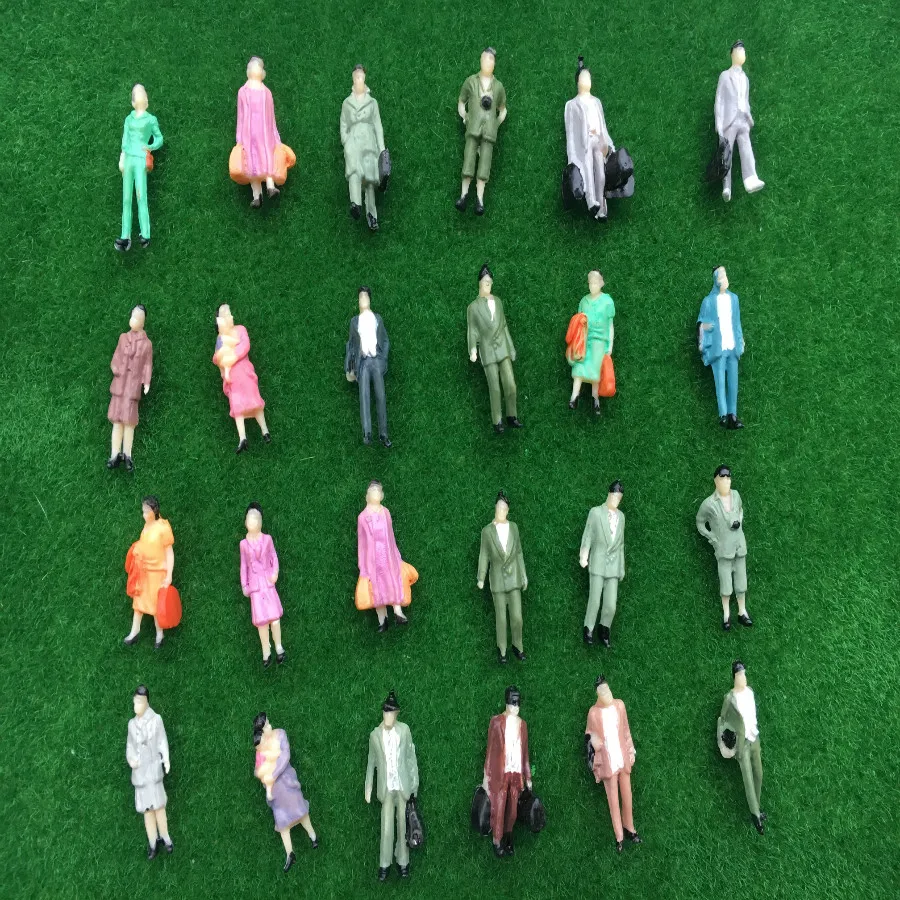 

200pcs 1:75 Scale Train Building People Painted Model Train Passenger People Figures