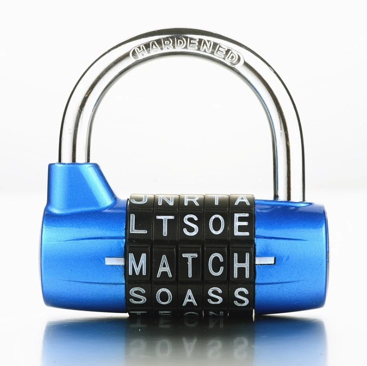 5 bit letters Letter lock Alphabet lock Password lock Alphabetic password lock Big gym Locker Secret room prop padlock