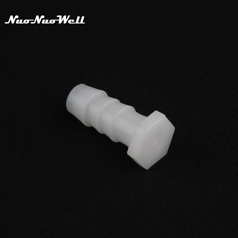 6pcs NuoNuoWell Plastic Environmental 12mm Pipe Plug Aquarium Fittings Water tank Fish Tank Joint Air Pump Hose End Connector