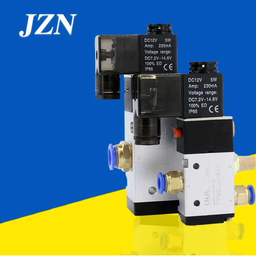 ( 1 PCS ) 3V210-08 solenoid pneumatic valve cylinder commutation control double coil two five-way