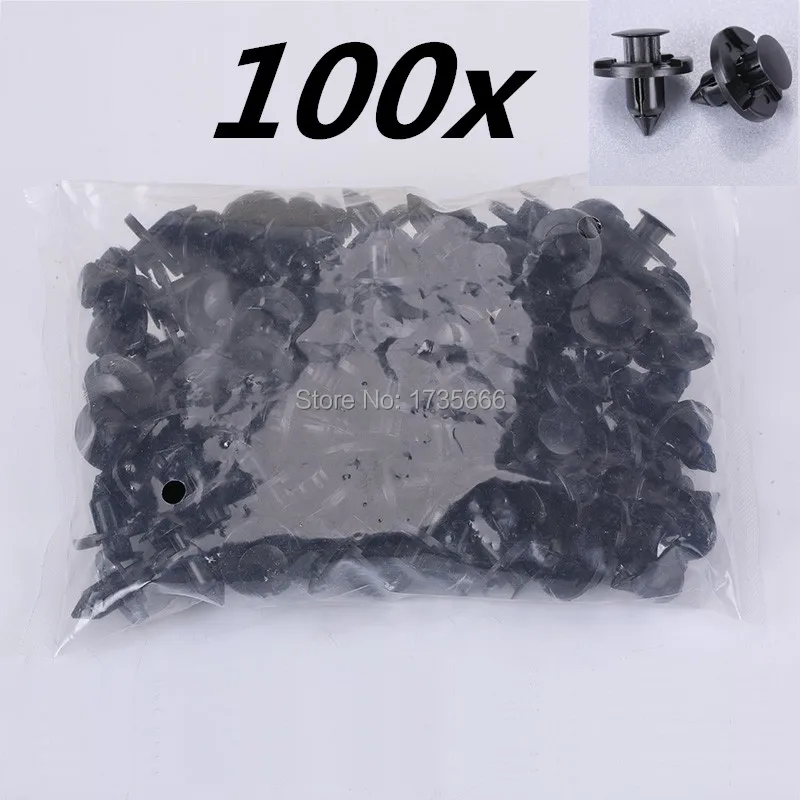 20 / 100 for Nissan 370Z Maxima & 300ZX 1994- Black Drive Rivets Trim Push Car Clips and Fasteners 01553-09321