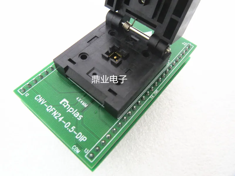 Clamshell QFN24 4*4mm pitch 0.5mm  IC Burning seat Adapter testing seat Test Socket test bench  in the stock