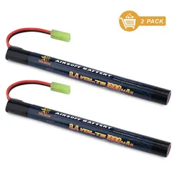 2Pack 8.4V 1600mAh 2/3A akumulator NiMH z Mini złączem Tamiya do pistoletów Airsoft Cyma AK47 AEG'S rosman Pulse R76