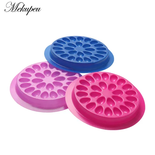 Imagen 1 del producto 20/100 Uds. Soporte de flores de plástico desechable pegatina pegamento adhesivo paleta herramienta de pestañas injertadas para extensión de pestañas herramientas de maquillaje