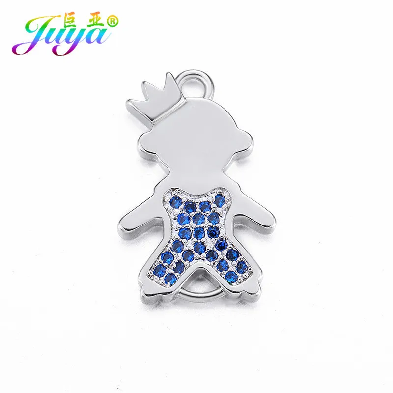 Juya Supplies For Jewelry Material DIY Gold Figure Boy Girl Charm Connectors Accessories For Fashion Bracelets Earrings Making