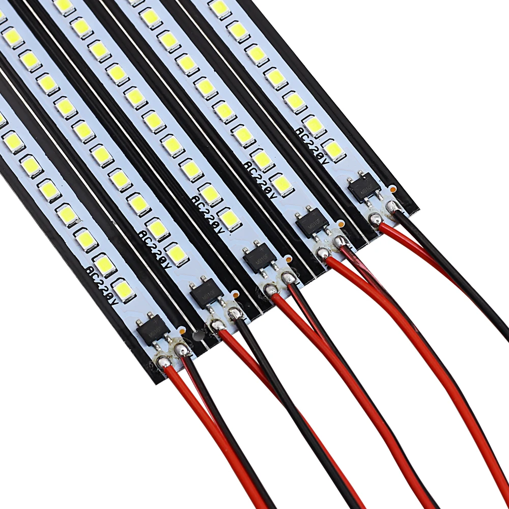 

AC220V LED Bar Light 50cm Warm / White High Brightness SMD 2835 LED Rigid Strip 10pcs