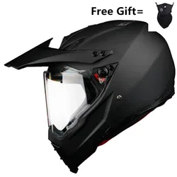 Casco negro brillante para motocicleta, accesorio para bicicleta de carreras, Atv, Dirt Bike, descenso, Mtb, Dh, S, M, L, Xl, Xxl, gran oferta