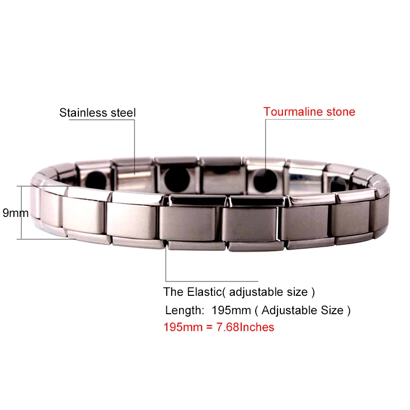 Tourmaline Energy Balance Bracelet Tourmaline Bracelet Health Care Jewelry For Women Germanium Magnetic Bracelets & Bangle