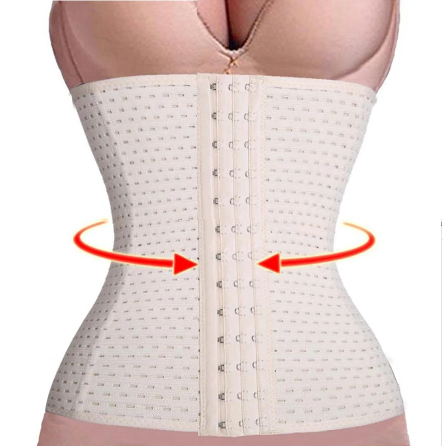 Hot sale Fajas Modeladoras Body Shaper Weight Loss Slimming Waist Trainer Belt Spiral Steel Boned Underbust Corset