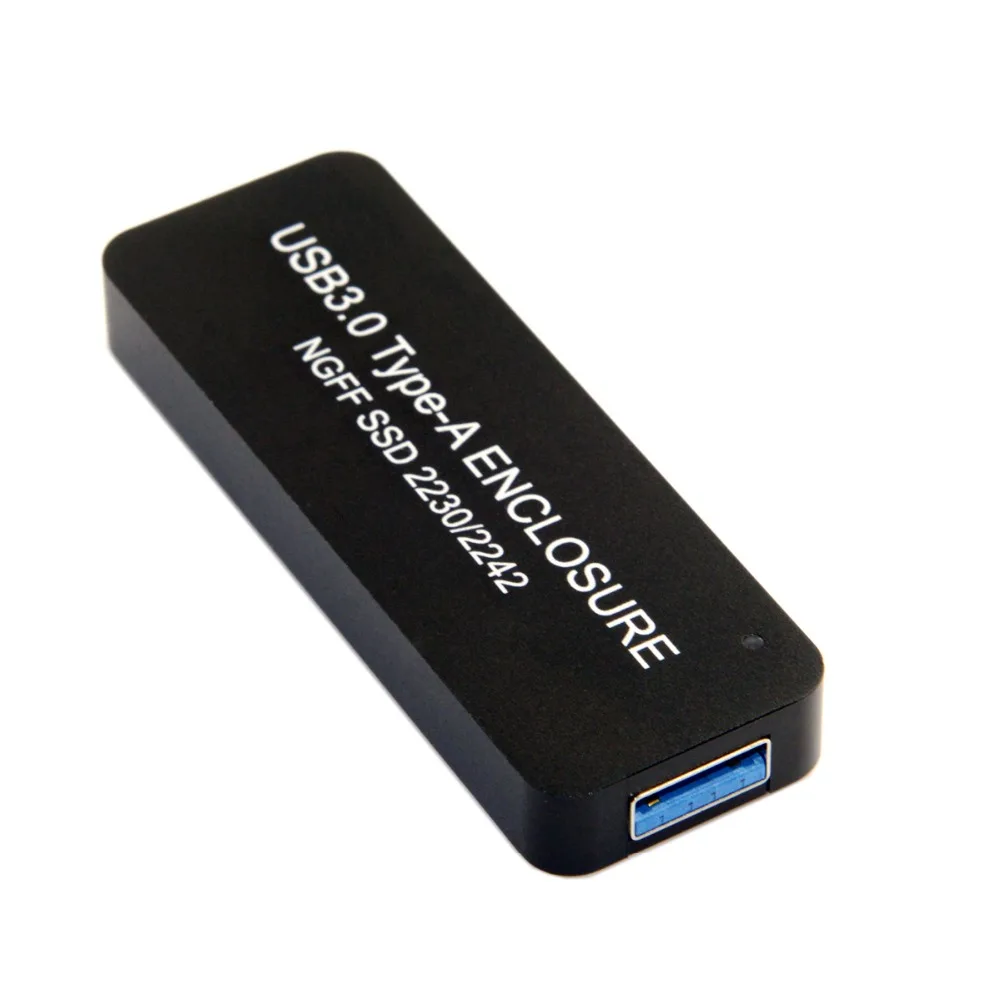 Retractable 42mm NGFF M.2 B-key or B/M-key SSD to USB 3.0 External PCBA Conveter Card Flash Disk Type Adapter Black