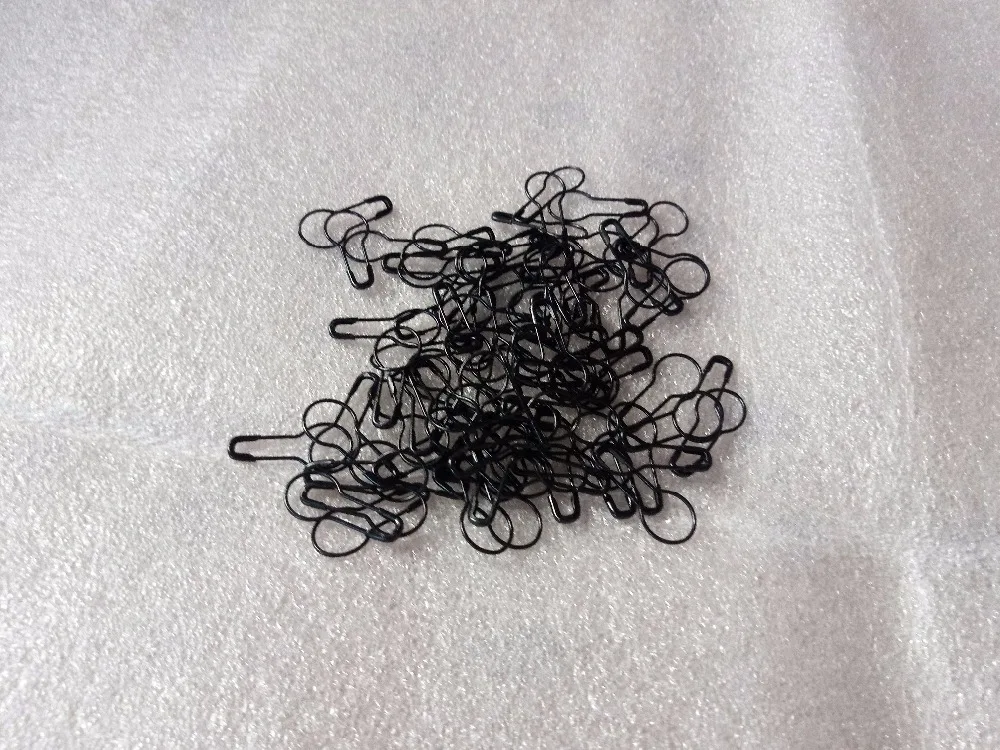 100pcs Safety Pins Black Gourd Shape Safety Pin Markers Tag Hangtag Pins Craft Sewing Knitting Stitch DIY Clothing Accessories