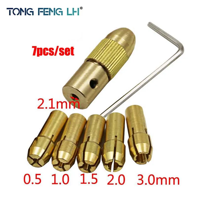 

TONGFENGLH 7Pcs/set 0.5-3mm Small Electric Drill Bit Collet Micro Twist Chuck Tool Kit Popular hot selling