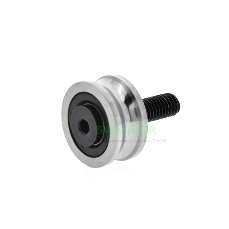 10pcs 5*17*8mm SG15 bearing pulley, non-standard Gothic U-groove wheel, embroidery machine guide wheel/roller W/ M5 screw