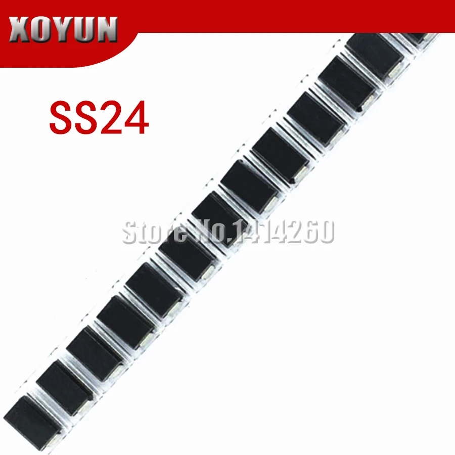 100pcs SCHOTTKY DIODE SS24 2A 40V SMA SR240 DO-214AC SMD